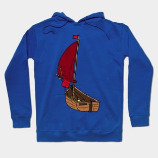 Red sail dinghy Hoodie